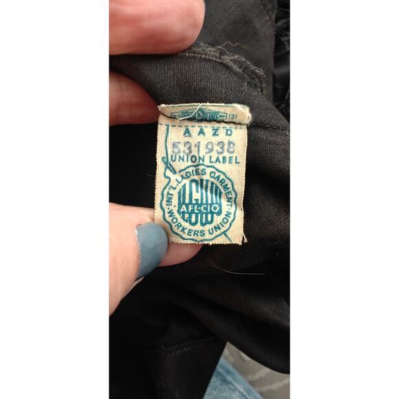 Vintage 1950s black Fringe Flapper style dress - Picture 8 of 11